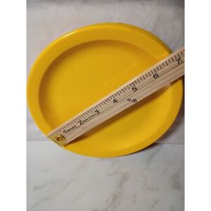 Vintage Dallas Ware P-42 Yellow Melamine Plastic Plates Set of 3 Retro MCM 6.5in